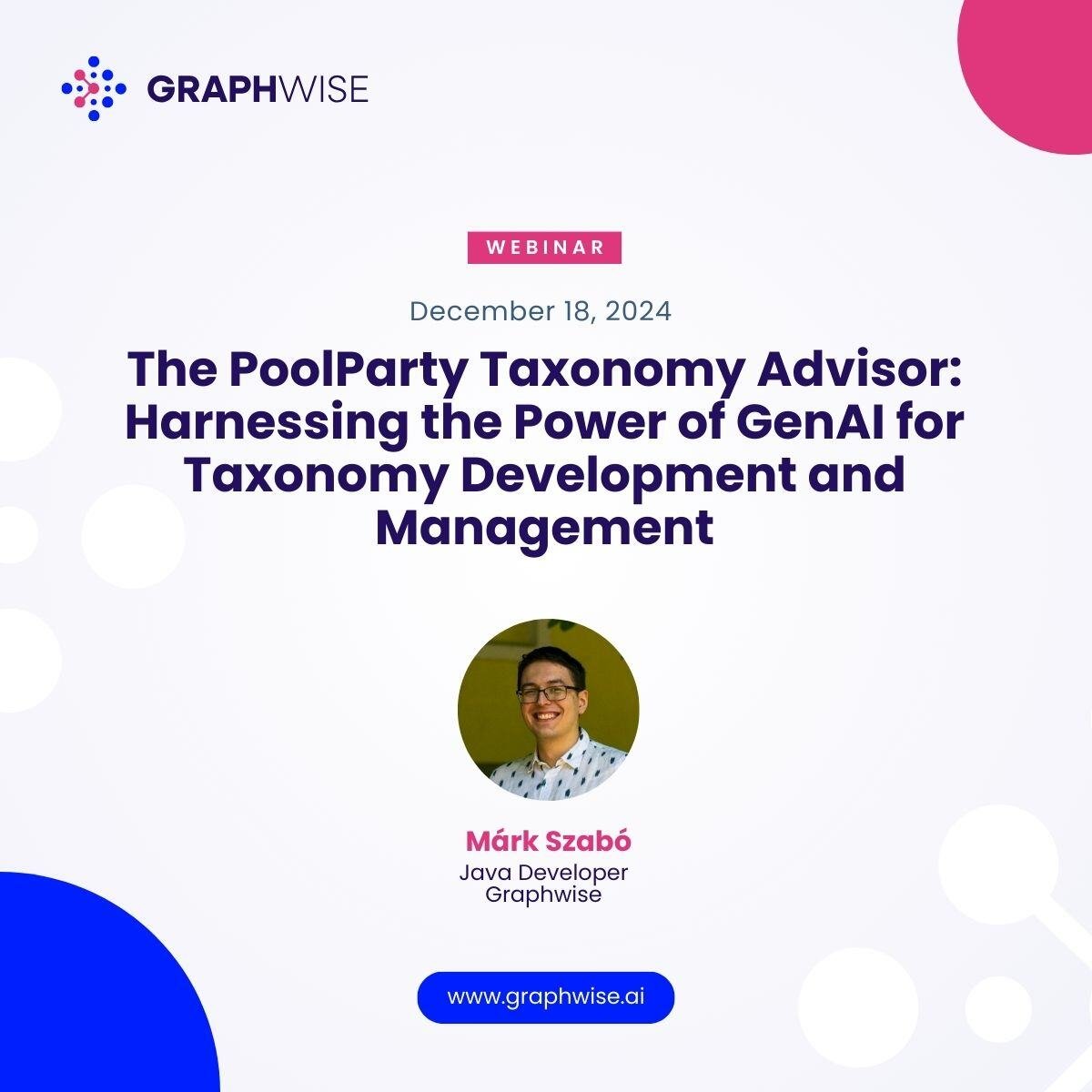 PoolParty_Team's tweet image. 📣 Calling all taxonomists!

▶️ Don&apos;t miss this in-depth look into The PoolParty Taxonomy Advisor on December 18. Join the #Graphwise team to learn how this celebrated #GenAI tool can supercharge your #taxonomy management &amp;amp; development.

🔗 Register here: hubs.li/Q02_dSFT0