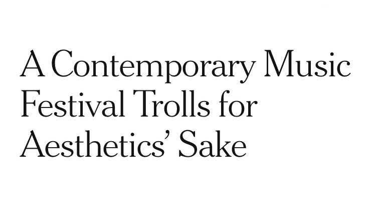 LCMF opens this evening.
Read about it in the New York Times: