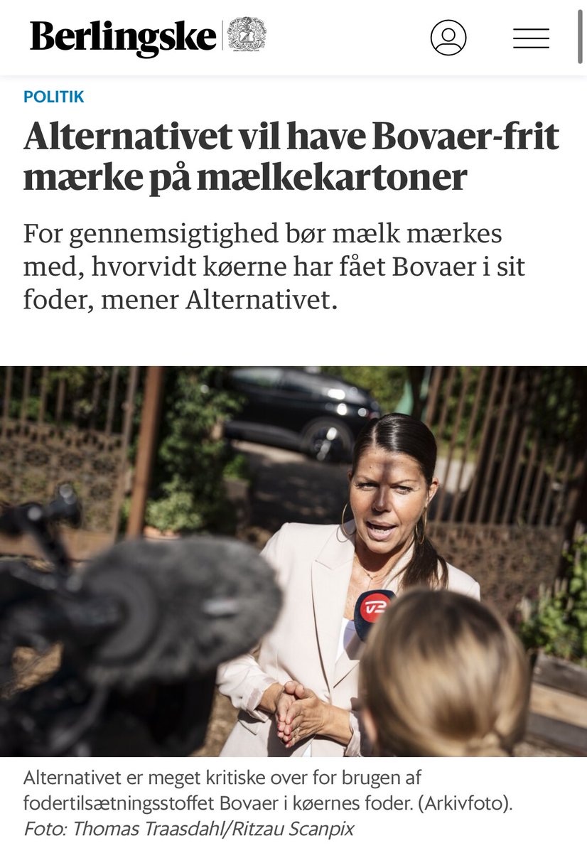 Ville du spise en pille, der fik dig til at bøvse og prutte mindre - uden at vide, hvad det gjorde ved din krop?

Det skal tusinder af køer udsættes for, når de skal spise Bovaer.

Bovaer er et teknofix, vi IKKE kender konsekvenserne af. Derfor skal det ku vælges fra #dkpol