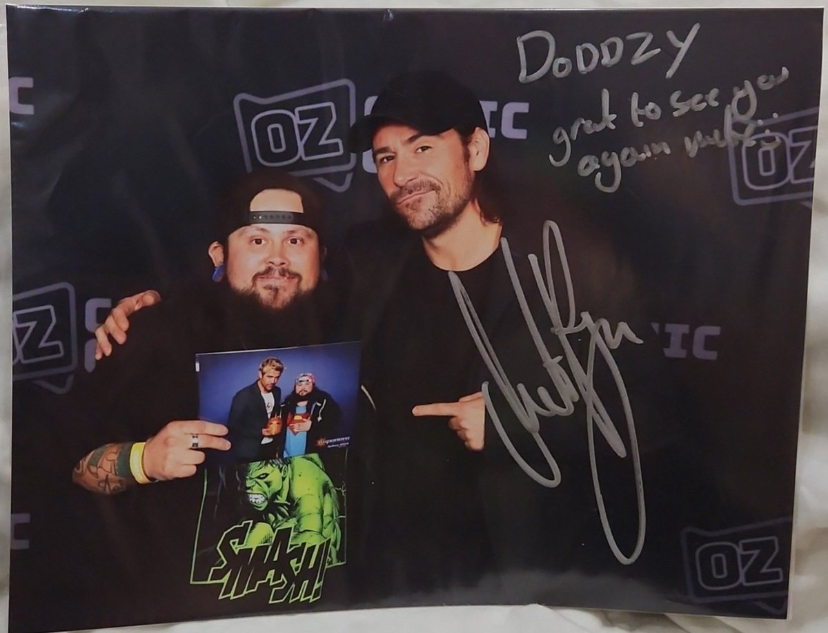 A_MarvelDC_NERD's tweet photo. @OzComicCon @mattryanreal it was great Seeing Matt Ryan again at Oz Comic Con Xmas last weekend.. Thank you for bringing this legend out again for me to be able to do an Inception Photo within a Photo that was about 6 years apart 😁 https://t.co/X91ntnX7ce