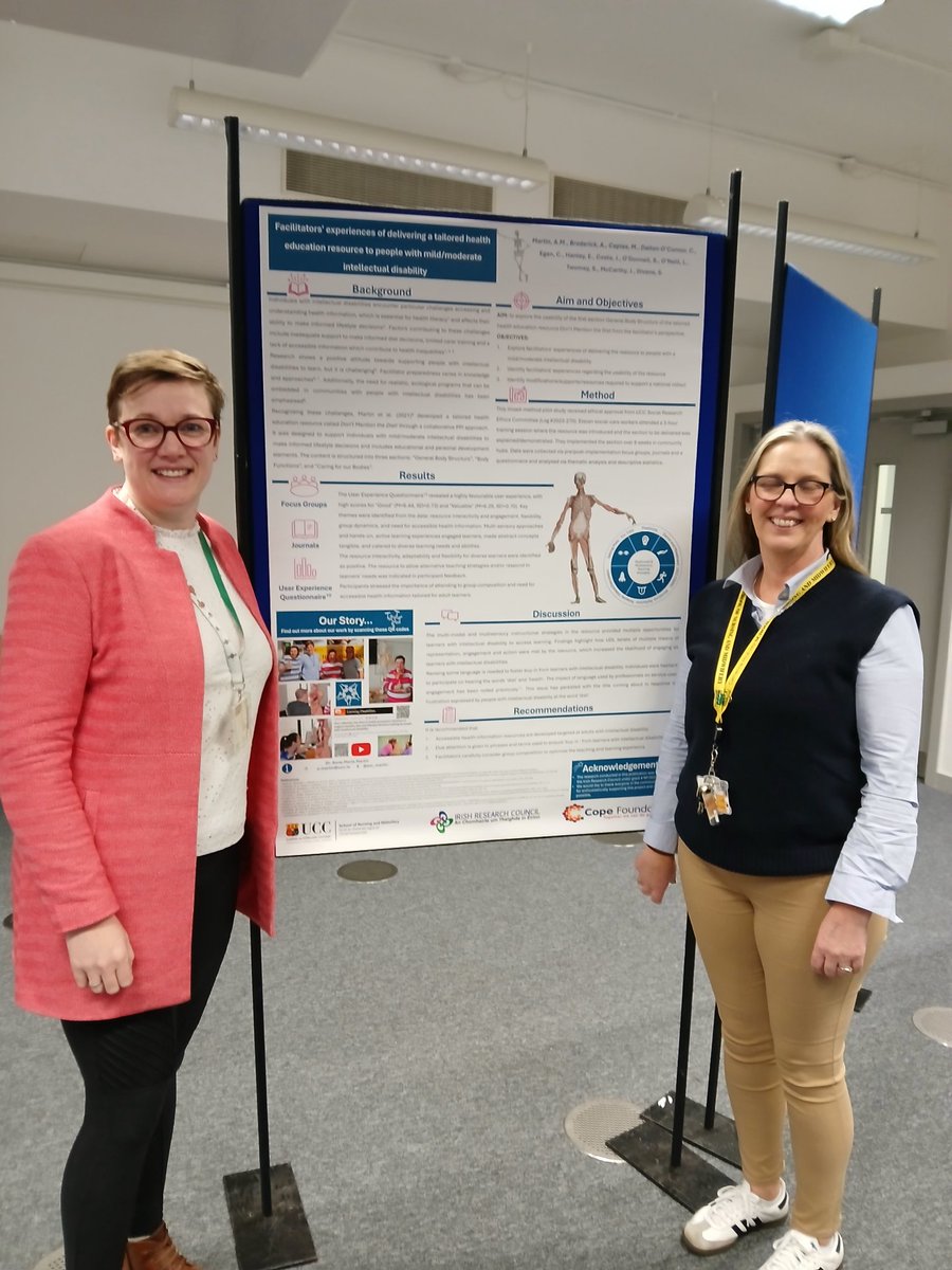 Delighted to present a poster on THE-DIET <a href="/uccnursmid/">UCC School of Nursing & Midwifery 🌈</a> Annual Conference today. Great diversity of topics across nursing and midwifery.

#LoveIrishResearch #inclusion #accessiblehealthinformation <a href="/CopeFoundation/">COPE Foundation</a>