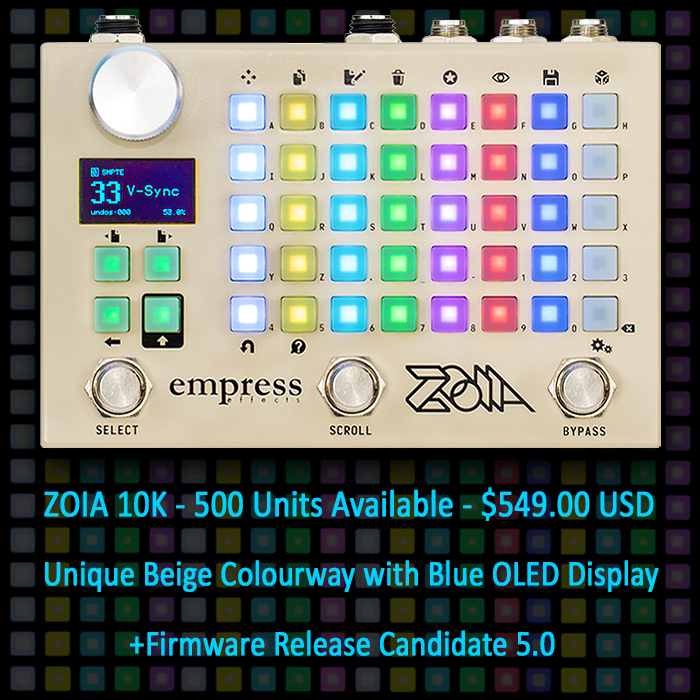 x_pedal's tweet photo. Empress Effects celebrates 10,000 units of Zoia sold - with a Special '10K' 500 limited run edition - https://t.co/sdcngbDhoz @empress_effects #empresseffects #empresseffectszoia #empresseffectszoia10k #zoia10k #modularmultifx #multifx #effectsprocessor #guitarpedalx https://t.co/Z4Yn6iaSkm