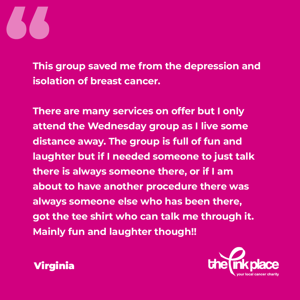 This morning, Virginia left this message on Google Reviews, which goes to show the value of talking through your cancer journey with people who know exactly what you may be going through 🩷🩷🩷

#ThePinkPlace #CancerSupport #Basingstoke #altonhampshire