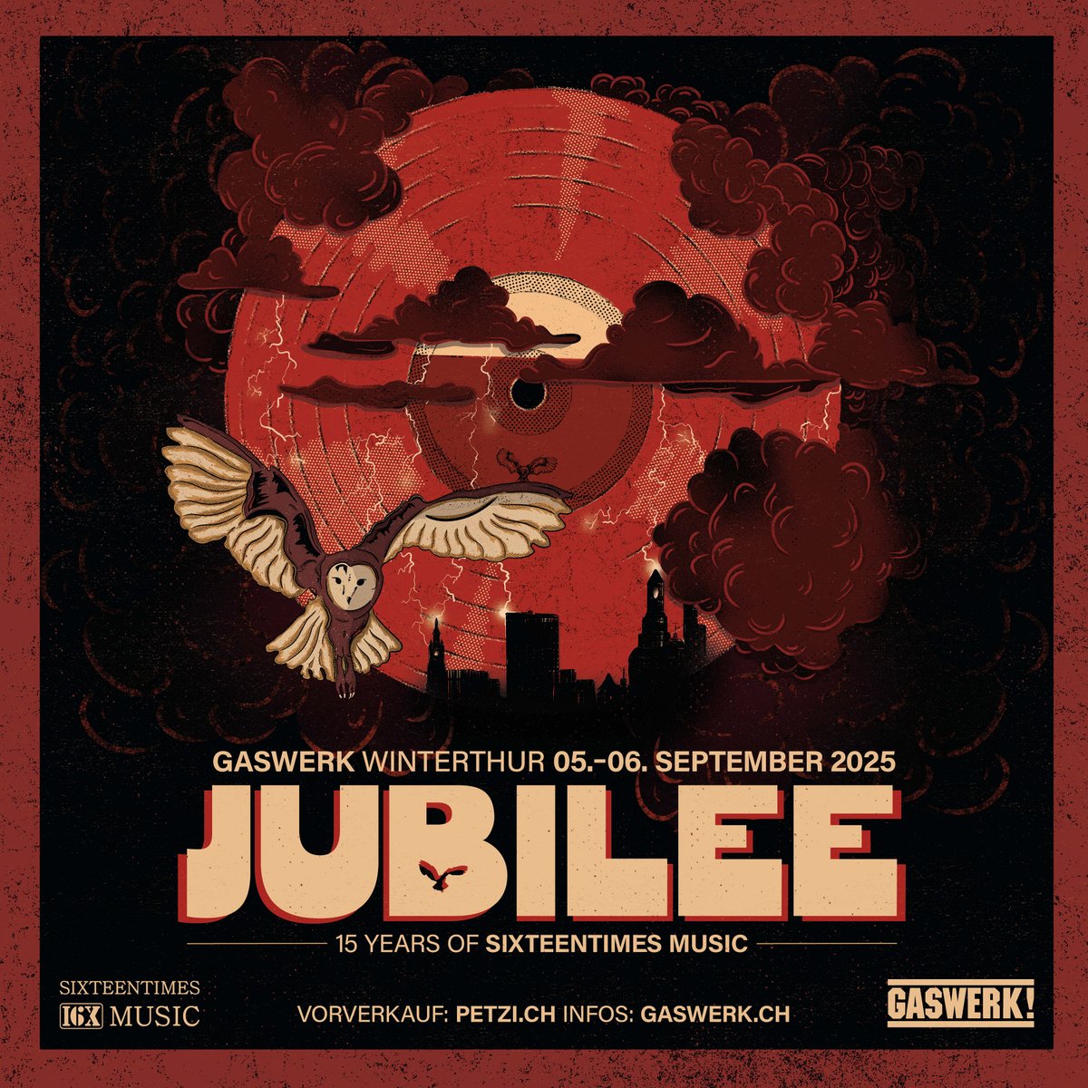 Sixteentimes Music will turn 15 next year and we want to celebrate with you! 🦉🖤
More details coming soon 😉💥
petzi.ch/en/events/5799…
#jubilee #sixtm #festival