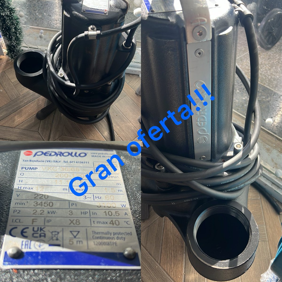 venetanque's tweet photo. Aprovecha la oferta de esta increíble bomba Pedrollo para aguas negras sumergible al mejor precio https://t.co/eUJZ11NSP5