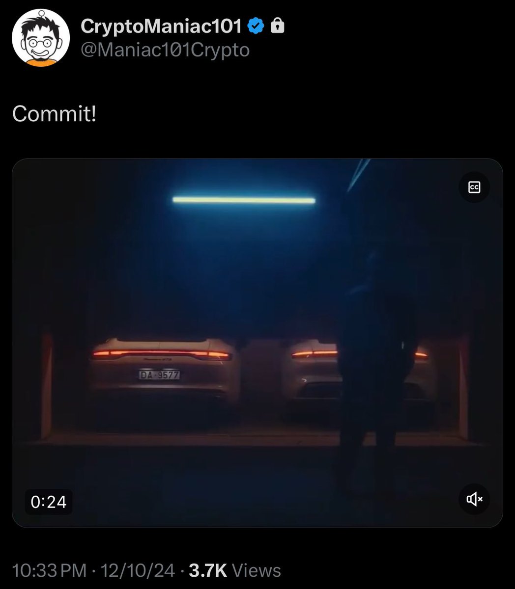 FoJAk3's tweet photo. CryptoManiac101
12/10/24  10:33 PM est

                           Commit! https://t.co/qtTrWKVqNe