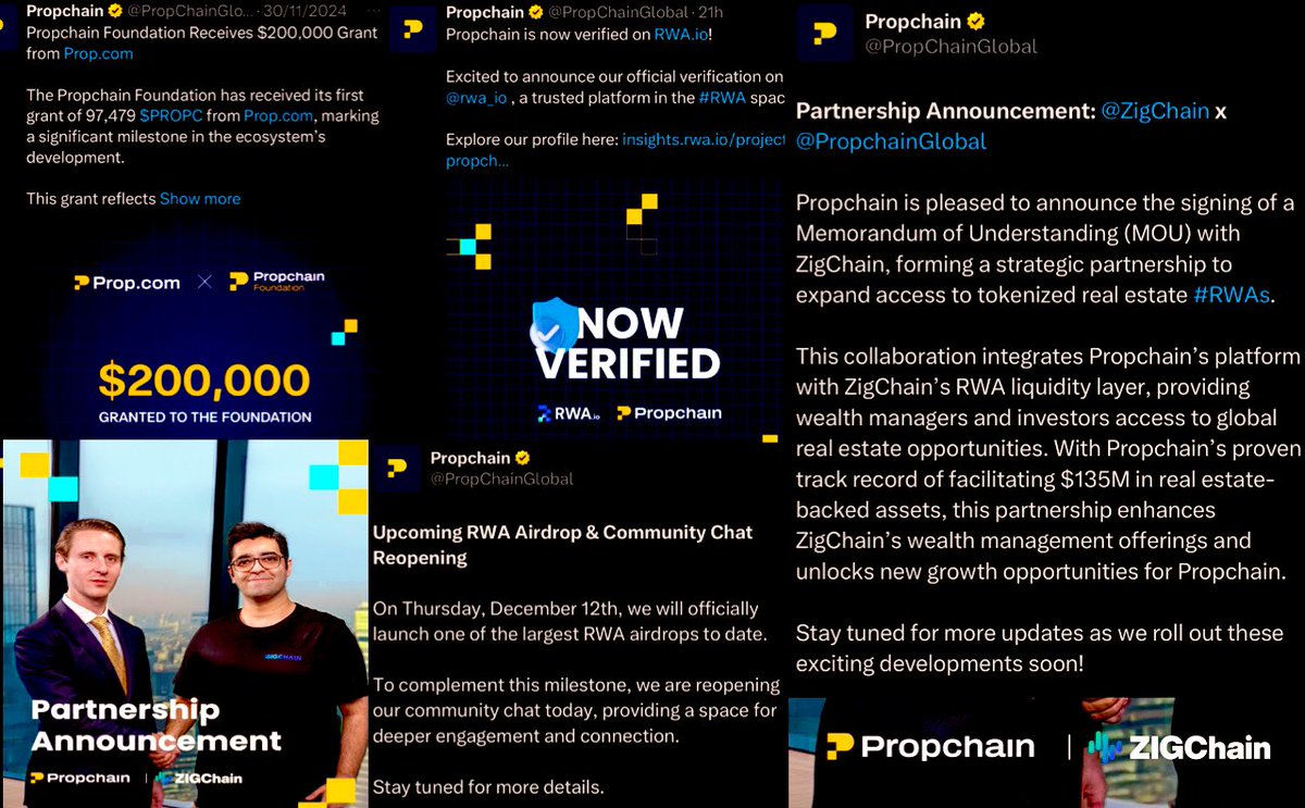 BITCOINTRAPPER's tweet photo. $PROPC #PROPCHAIN #PROPC 🗞️

🤝Partnered w @ZIGChain 
🟡Partnered w @chainlink 
🔵Recieved 200k grant from https://t.co/Gtb7Ne9QPU
🟡Converting balances from #RWA real estate operations to #PROPC 
🔵Now verified on https://t.co/T75seXVyJ2
🪂Upcoming RWA airdrop (one of the largest to date) keep posted ⏳
