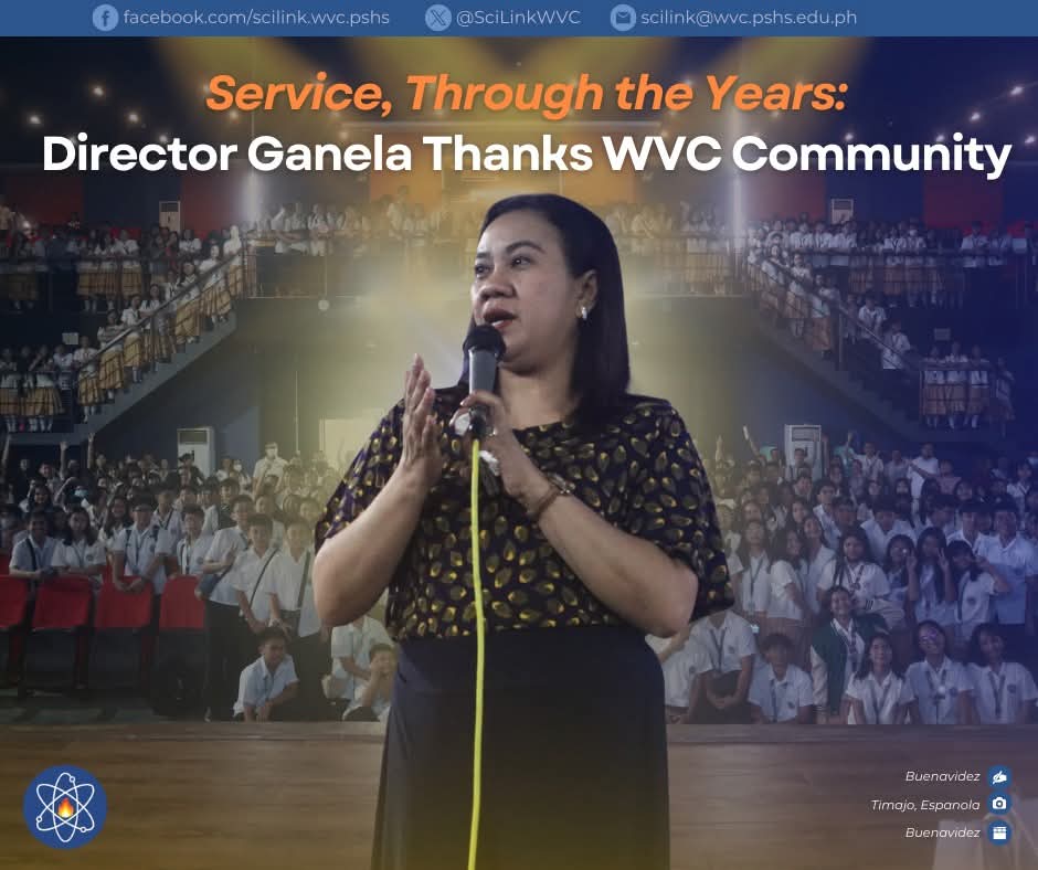 SciLinkWVC's tweet image. &apos;𝗦𝗲𝗿𝘃𝗶𝗰𝗲, 𝗧𝗵𝗿𝗼𝘂𝗴𝗵 𝘁𝗵𝗲 𝗬𝗲𝗮𝗿𝘀&apos;: 𝗗𝗶𝗿𝗲𝗰𝘁𝗼𝗿 𝗚𝗮𝗻𝗲𝗹𝗮 𝗧𝗵𝗮𝗻𝗸𝘀 𝗣𝗦𝗛𝗦-𝗪𝗩𝗖 𝗖𝗼𝗺𝗺𝘂𝗻𝗶𝘁𝘆

The WVC community prepares a despedida party for Campus Director Shena Faith Ganela on December 9.

Read more: facebook.com/share/p/19aYho…