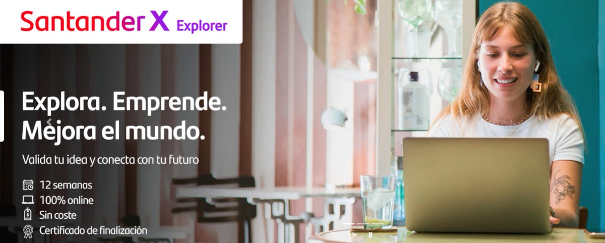 ¡Una última oportunidad para convertir tu idea en un negocio viable, recibiendo formación de los mejores expertos!

Santander X Eplorer amplía el plazo de presentación al 17 de diciembre. ¡No pierdas tu plaza!

centroempleo.ua.es/es/emprendimie…