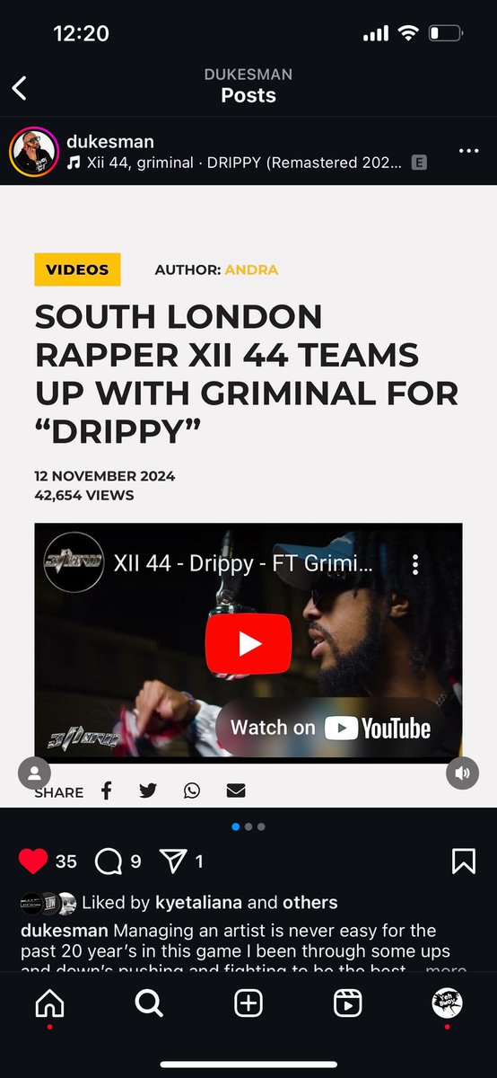 Dukesman86's tweet photo. Check out @XII44__ latest release “ Drippy “ Featuring Griminal … blogged on GRMDaily x MixtapeMadness x EarMilk 

New music and his debut tape coming real soon 👊🏾💯 @YehBwoy https://t.co/vJNfALTHRW