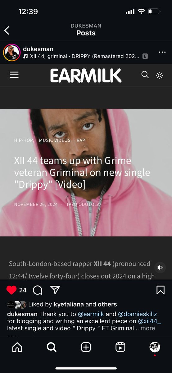 Dukesman86's tweet photo. Check out @XII44__ latest release “ Drippy “ Featuring Griminal … blogged on GRMDaily x MixtapeMadness x EarMilk 

New music and his debut tape coming real soon 👊🏾💯 @YehBwoy https://t.co/vJNfALTHRW