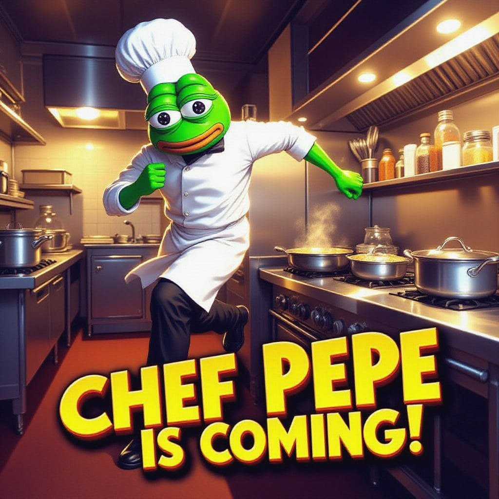 ChefPepe2024's tweet photo. In just 3 days the Crypto Kitchen will be open for business and the chef only accepts payment in his newly minted token $Cook! Be ready for lunch cause its going to be good!
#Crypto #Solana #Sol #Meme #Token #CoinMarketCap #PumpFunLaunch https://t.co/l5UPJWSds3