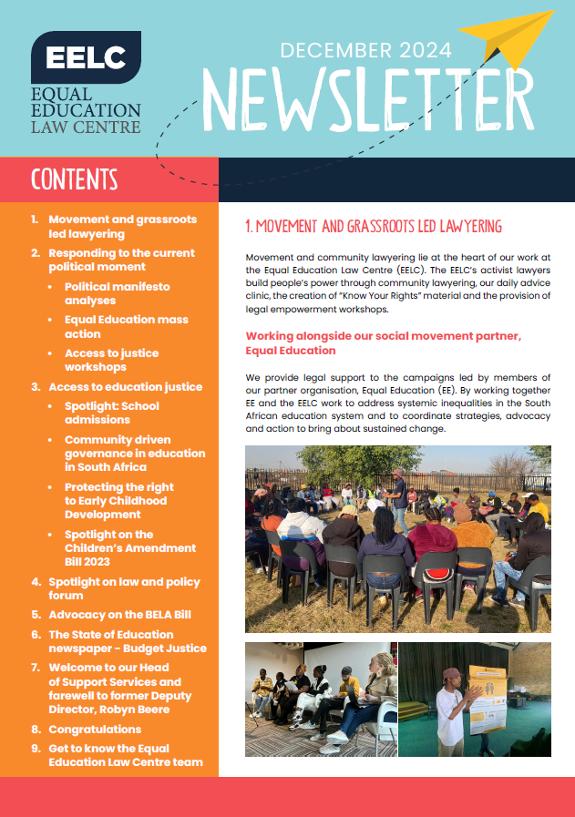 EElawcentre's tweet photo. 🎉🚀Check out what we have been up to this year! 🗓️⚖️✊🏿

Our latest newsletter highlights our impactful work, court victories, key research, &amp; ongoing advocacy for education justice. 🌟 Plus, get to know our team!

Read our December 2024 newsletter here: 
https://t.co/48s1m8RxMJ https://t.co/f7Rgct1Kxt