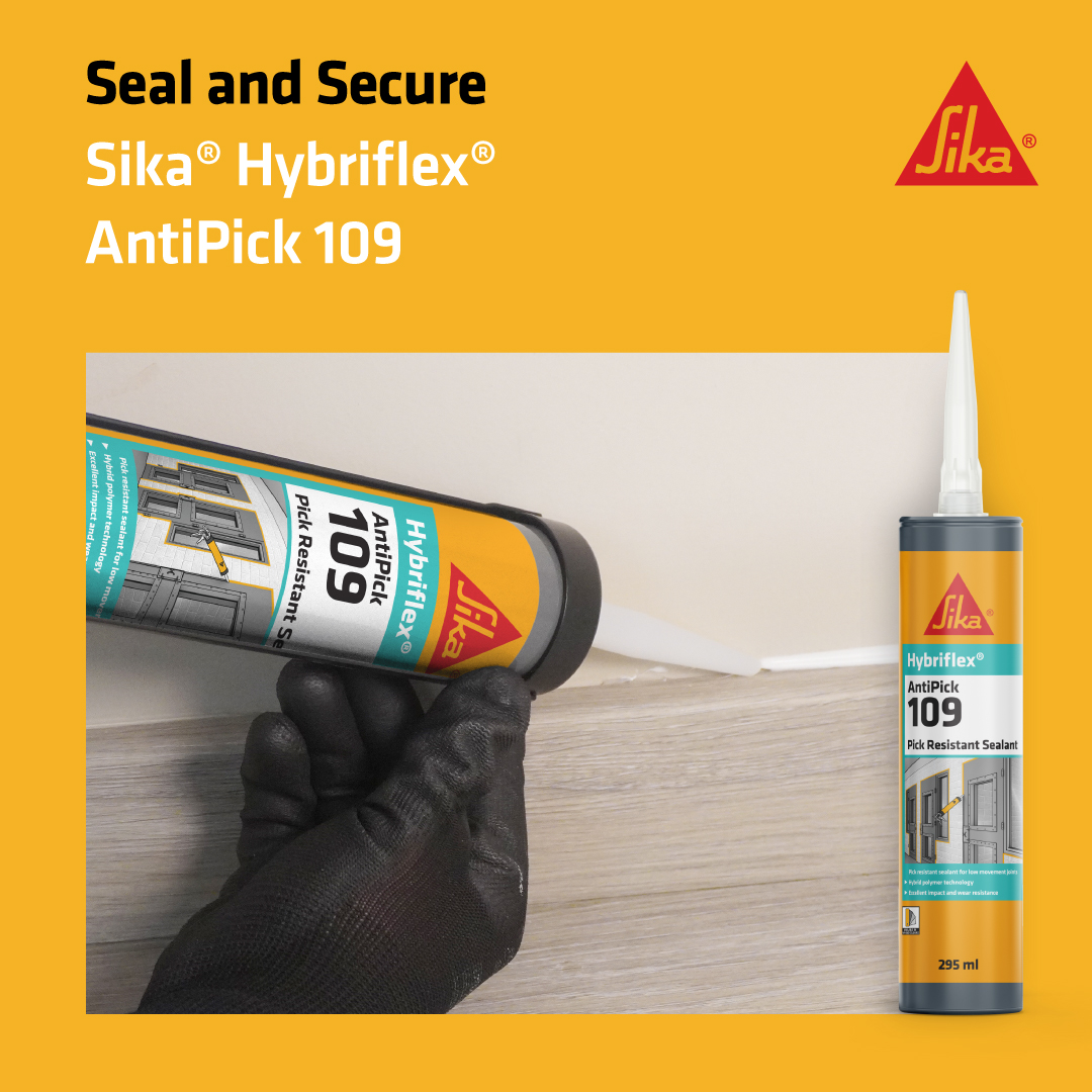 SikaLimited's tweet photo. 🔩 Keep your joints secure with Sikasil®-825 and Sika® Hybriflex® AntiPick 109!
Trusted solutions for all your sealing needs.
Learn more here: https://t.co/L4D74Y0Xzb
#SikaSpecialistSealants #JointSealing https://t.co/0iCpefM0cp