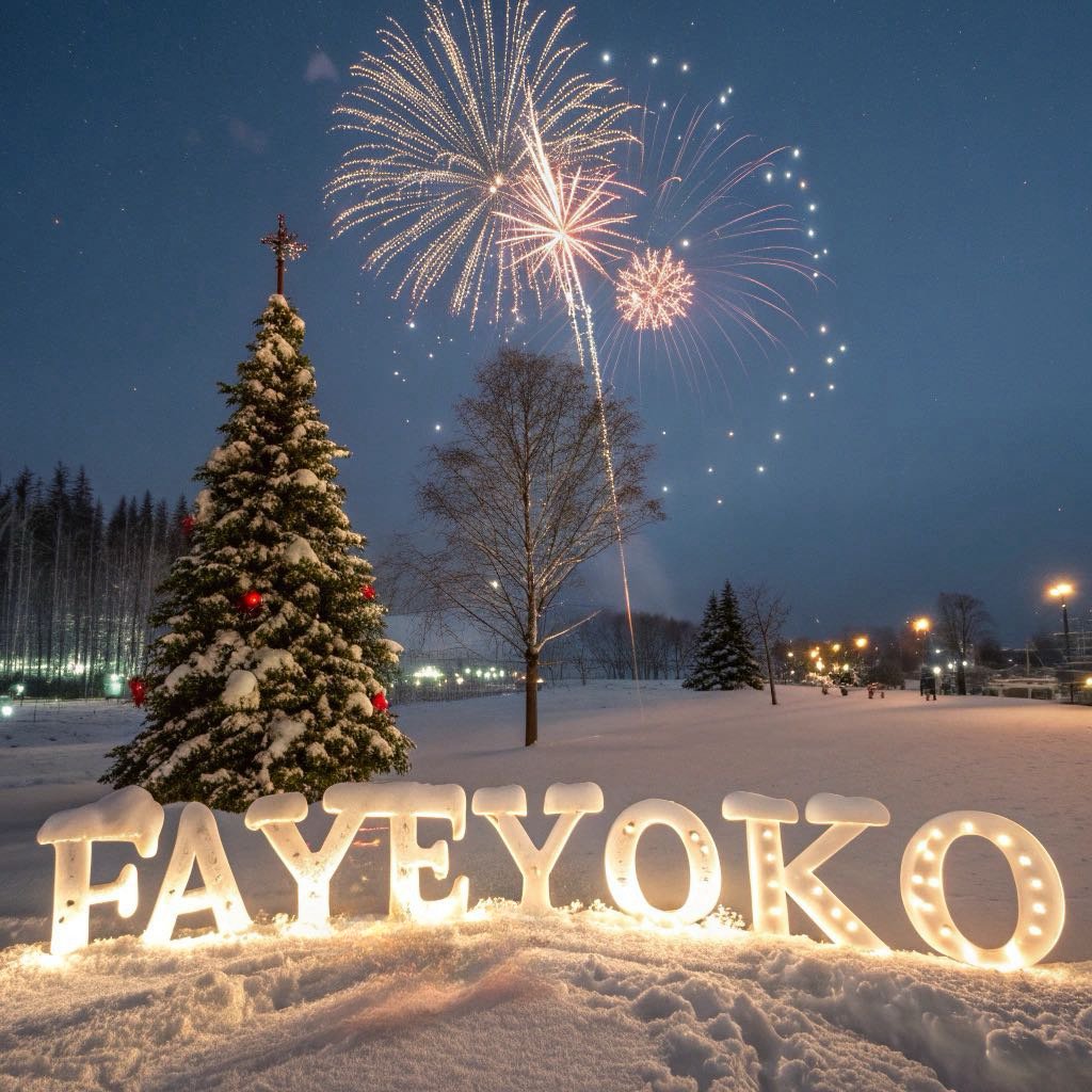 Moondar34099135's tweet photo. I don't know who made it but it's beautiful 😍😍❤️ FayeYoko. 
Fireworks, auroras and snow 🎆❄️🎄

Cr. wb

#ฝ้ายโยโกะ #FayeYoko
#FayePeraya #YokoApasra https://t.co/lX7NMozW7E