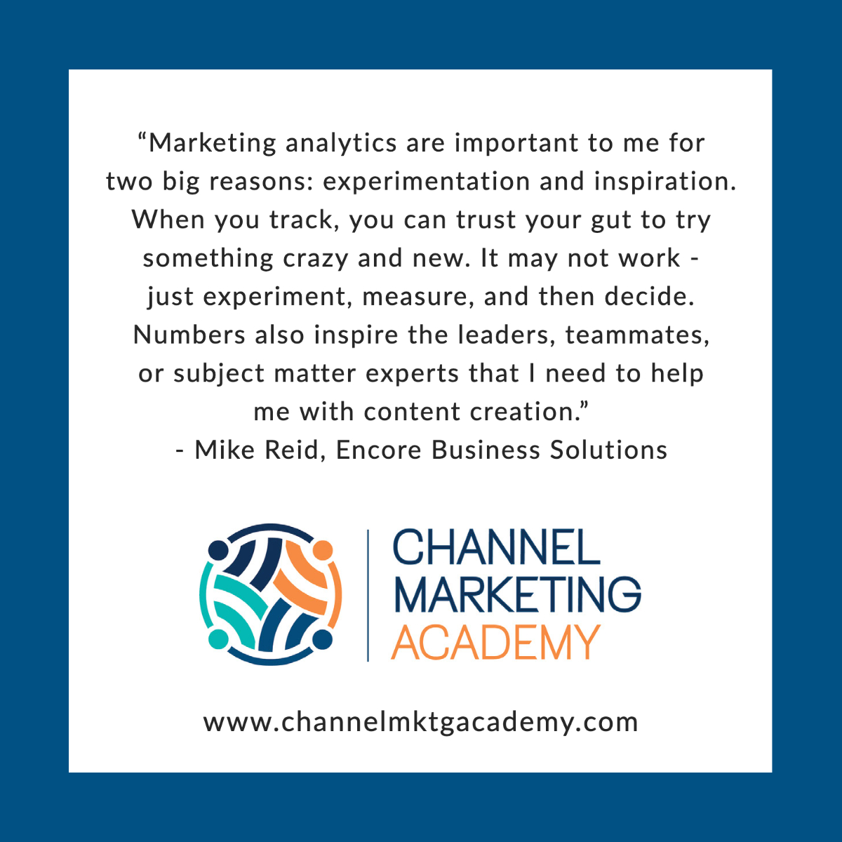 See 2 major reasons why marketing analytics matter: 

#channelmktgacademy #ERP #CRM #MSDyn365 #Marketing #B2BMarketing #marketingtips #MarketingStrategy