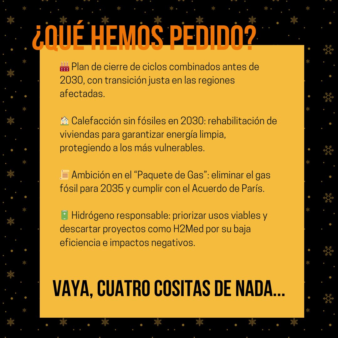 ¿Hemos escrito una carta a los #ReyesMagos? Ah, ¡no!
Ha sido a <a href="/j_groizard/">Joan Groizard.</a>, Secretario de Estado de Energía en <a href="/mitecogob/">Transición Ecológica y Reto Demográfico</a> 

¿Qué le pedimos? 👏Un👏futuro👏sin👏fósiles👏 

¿Es mucho pedir? Creemos que no

Lee la carta completa en nuestra web: gasnoessolucion.org/wp-content/upl…