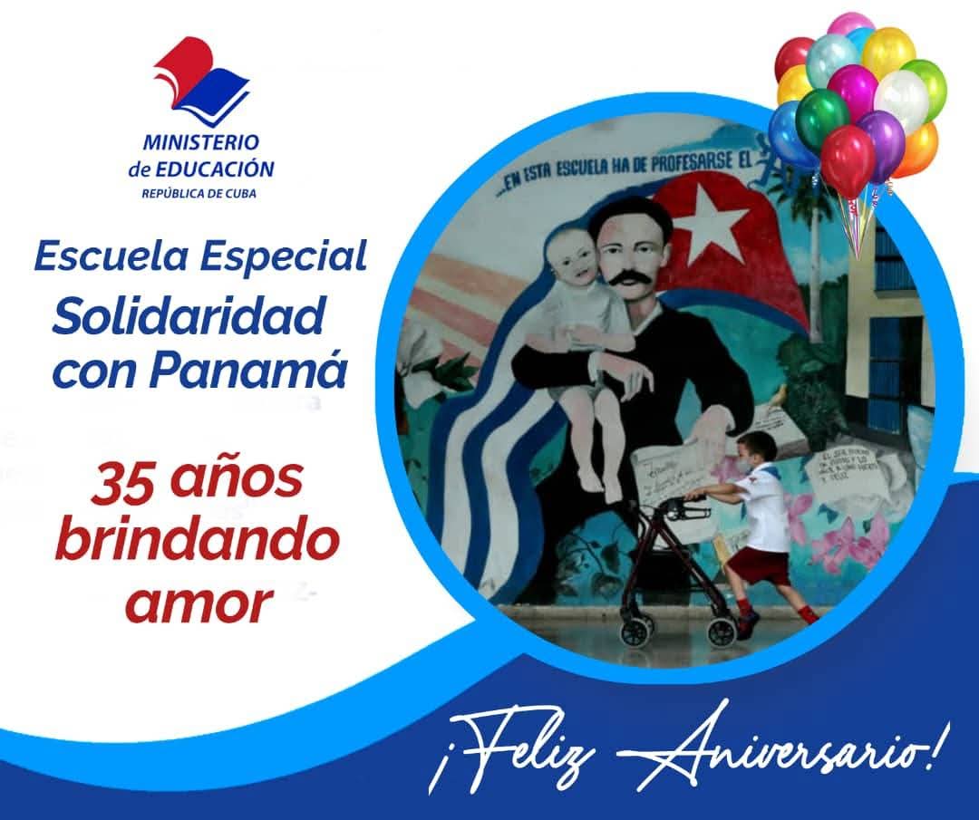#CubaMined Escuela Especial "Solidaridad con Panamá" 35 años de infinito amor. Muchísimas felicidades para todos sus trabajadores.