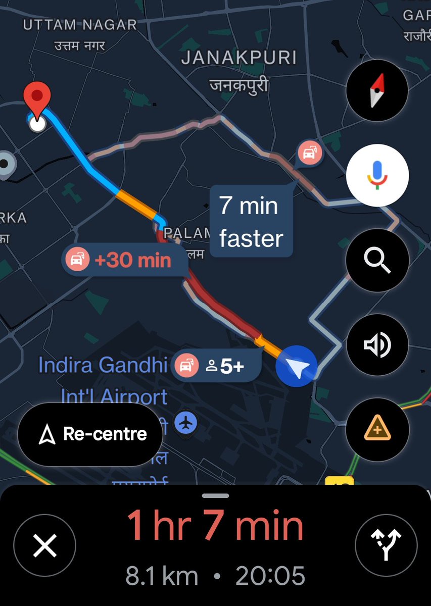 Traffic to Dwarka Sub City is  becoming worse day by day