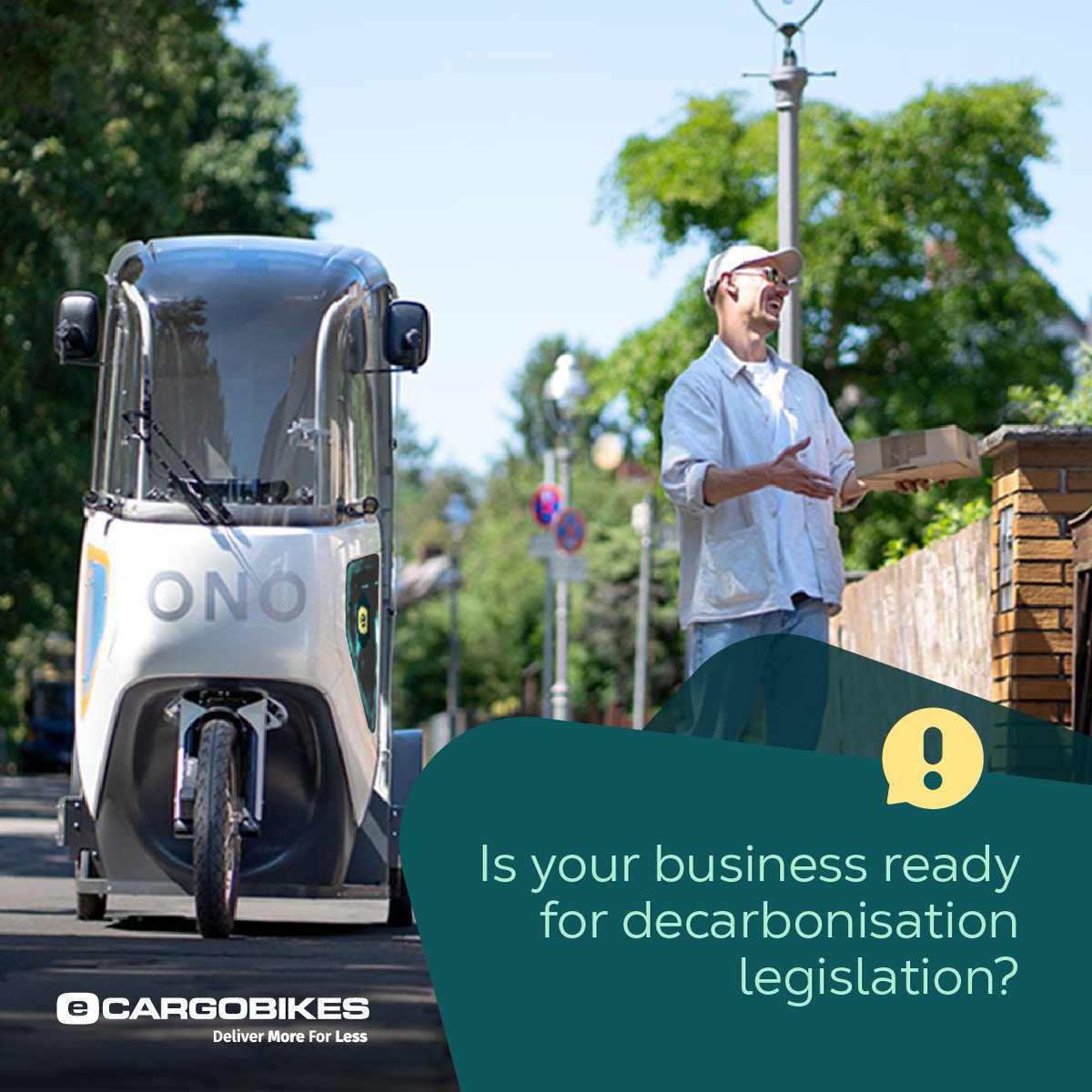 Upcoming decarbonisation legislation, including bans on the sale of new fossil-fuelled and hybrid vans and mandates for increasing EV registrations present a complex landscape for transport operators. We have a solution: meet ONO!   #cleanair #homedelivery #zeroemissions