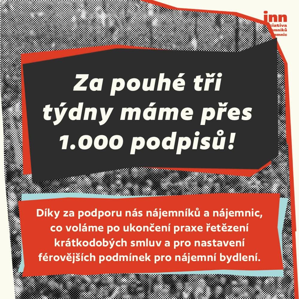 Máme přes 1.000 podpisů za 3 týdny! ✍️
Obvolali jsme přes 200 zájemců o členství. 🙌

☝️ Plánovaná reforma může omezit příspěvky na bydlení. Bez řešení dostupného bydlení to ohrozí tisíce lidí.

➡️ Přidejte se k boji za lepší podmínky!

iniciativanajemniku.cz/vyzva/