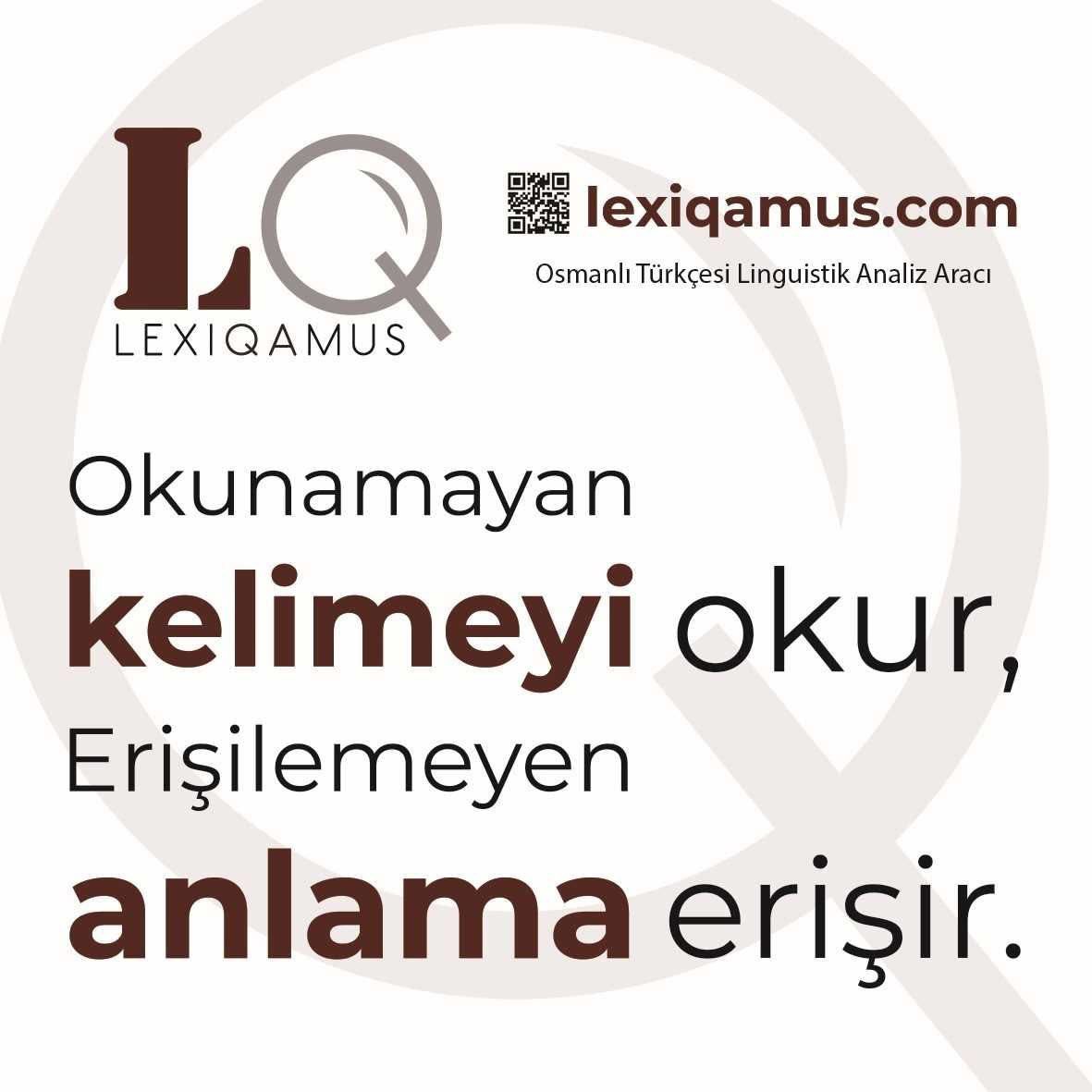 29Kutuphane's tweet photo. Osmanlıca kelimelerin okunması ve çözülmesine yardımcı olmayı amaçlayan LexiQamus, Osmanlı Türkçesi linguistik analiz aracıdır. Veri tabanı 11 Ocak 2025 tarihine kadar erişimize açılmıştır

Erişim adresi: https://t.co/V3lUzLtSFG
Kullanım kılavuzu: https://t.co/g2Twm7Gsp7 https://t.co/GVuqORsqxD