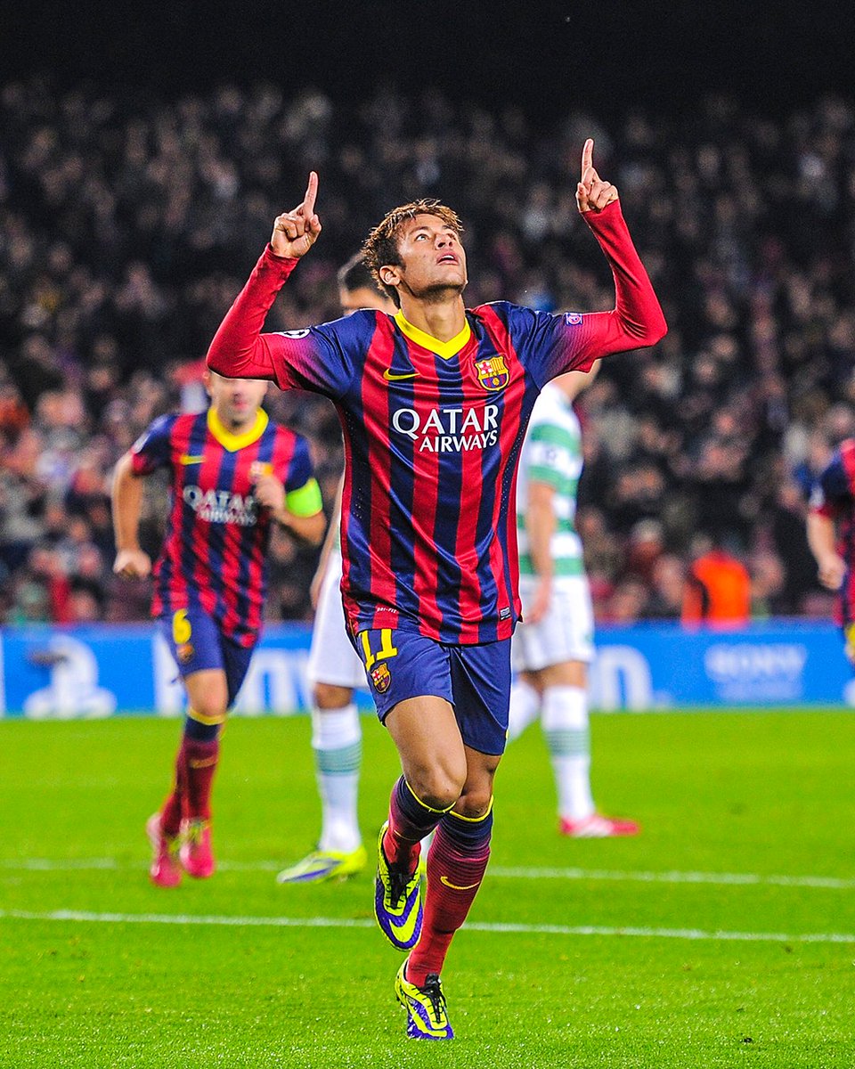 brfootball's tweet photo. 11 years ago, a 21-year-old Neymar scored his first Champions League goal.

Naturally, he wound up with a hat trick.

His final numbers in Europe's top competition:

▪️ 81 games
▪️ 43 goals
▪️ 36 assists https://t.co/VOEbGDKGUs