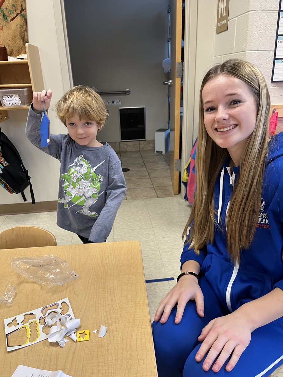 The girls had so much fun yesterday at their service project helping preschoolers make Christmas ornaments.
