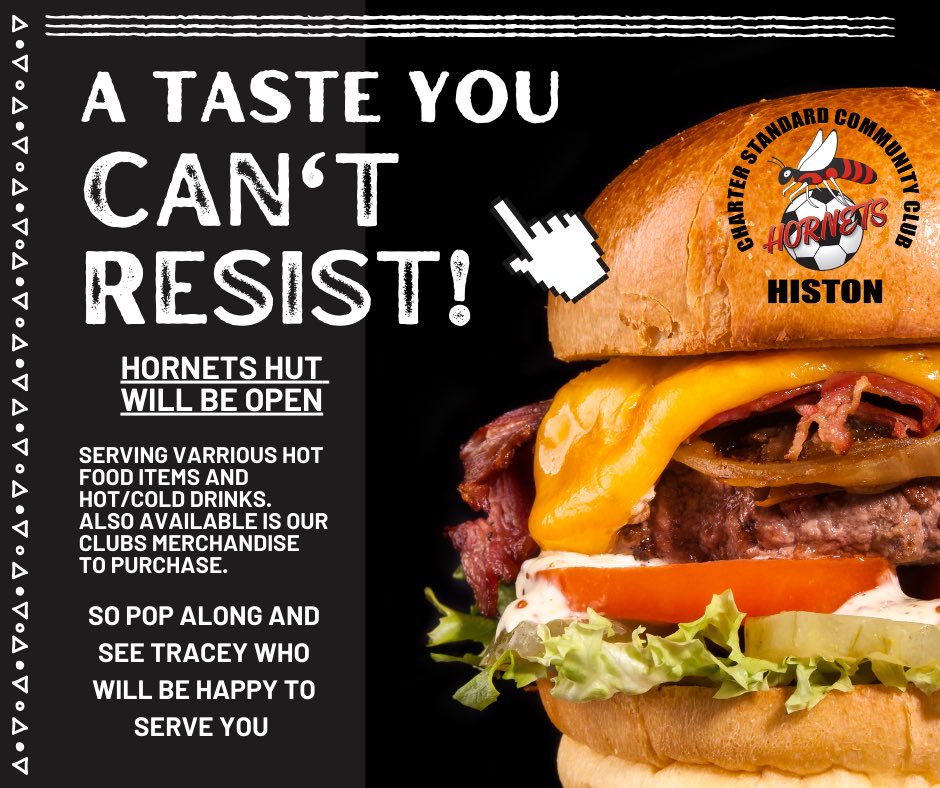 After last weekend’s postponement due to storm Darragh. Hornets 1st team go again this weekend weather permitting v Gamlingay United in the cup.

🏟️ Histon &amp; Impington Recreation Ground 
 ⏰ Kick off time 1.45pm
📅 14th December 2024
🍔 Hornets Hut will also be open