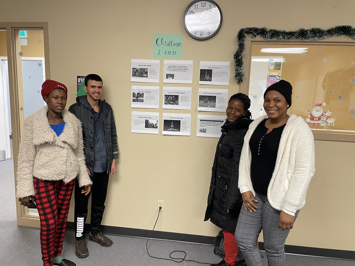Les élèves de la classe de Mme Lehoux ont montré leur créativité en rédigeant des cartes de Noël électroniques!