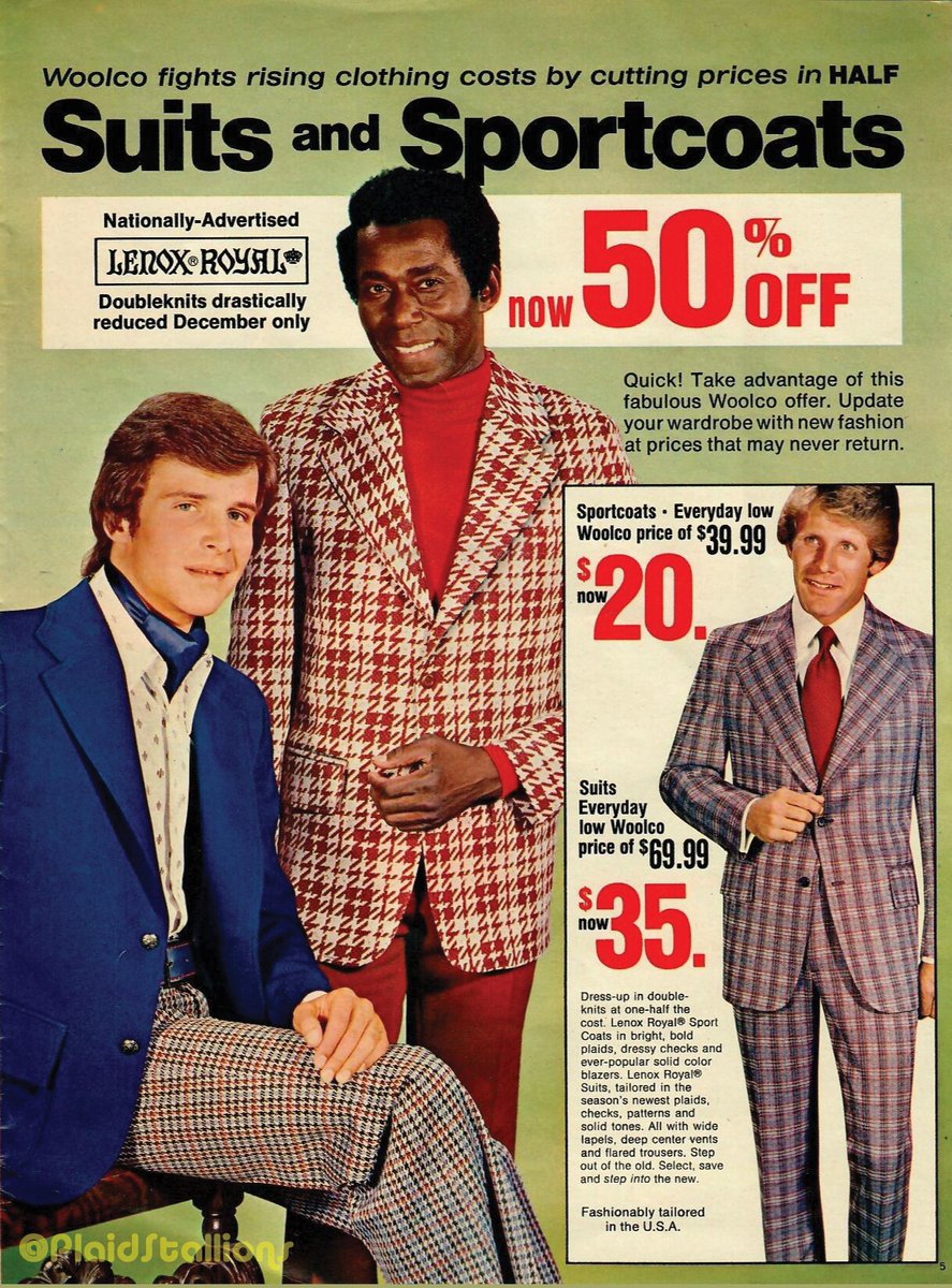 Plaidstallions's tweet photo. The good people at Woolco have Christmas covered with a dizzying array of chemically made unbreathable fabrics for both dad and lad! Christmas is saved! Unleash their Tarlek power!
More at the site:
https://t.co/qkidfATNLh
#woolco #70sChristmas #polyesterfabric https://t.co/qcYV27K0oR