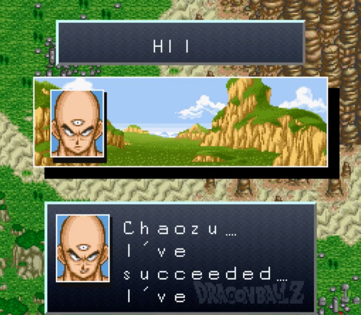 Young_Scott's tweet photo. @EmperorBigD I love the animation/direction here!!

Also, you probably know this already, but in Super Gokuden: Kakusei-Hen on the SNES, you change the outcome here so that Gohan/Kuririn/Piccolo's attack succeeds, and then Tenshinhan finishes Nappa off with the Kikōhō (but still dies)! https://t.co/0VWeTdJIgX