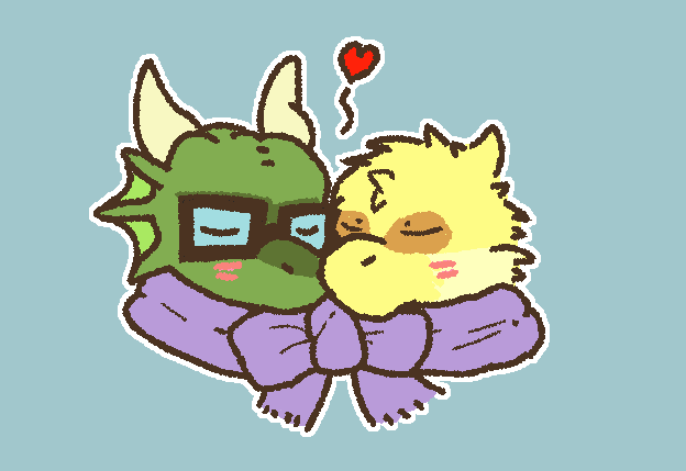Terenimus's tweet image. 7 years ago today he asked me out. 7 years ago he changed my life for the better. 
Happy anniversary honey, I love you so much. Celebrating you today. Missing you every day. 💚💛

(art by @apieceofbread)