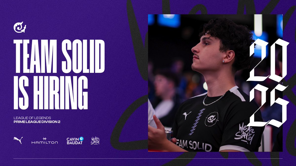 Nous sommes à la recherche de staffs pour accompagner notre équipe League of Legends en Prime League Division 2 !

Tu es intéressé(e) de t’investir dans un projet avec des joueurs investis ? 

N’hésite pas à postuler ici :
👉 teamsolid.ch/division-2/

#WeAreSolid