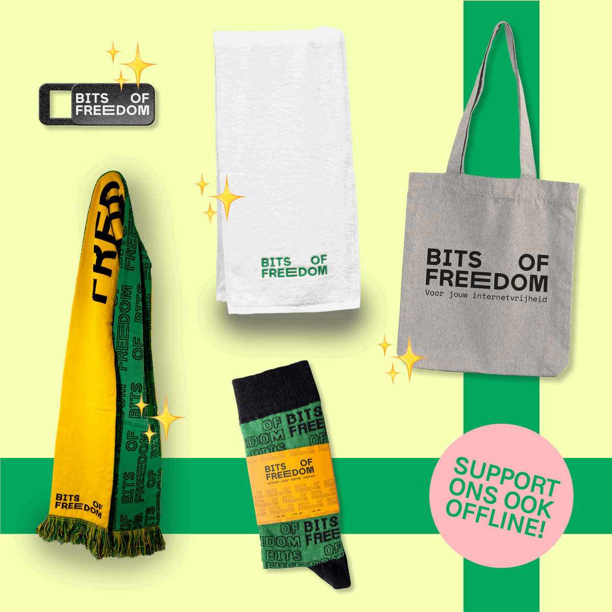 Nog op zoek naar een leuk cadeautje voor de feestdagen? 🎁 Geef je geld verantwoord uit en  support ons werk met een aankoop in onze webshop: bitsoffreedom.nl/shop/! Donderdag 19 december versturen we alles, dus zorg dat je vóór die tijd je bestelling hebt geplaatst. 👀