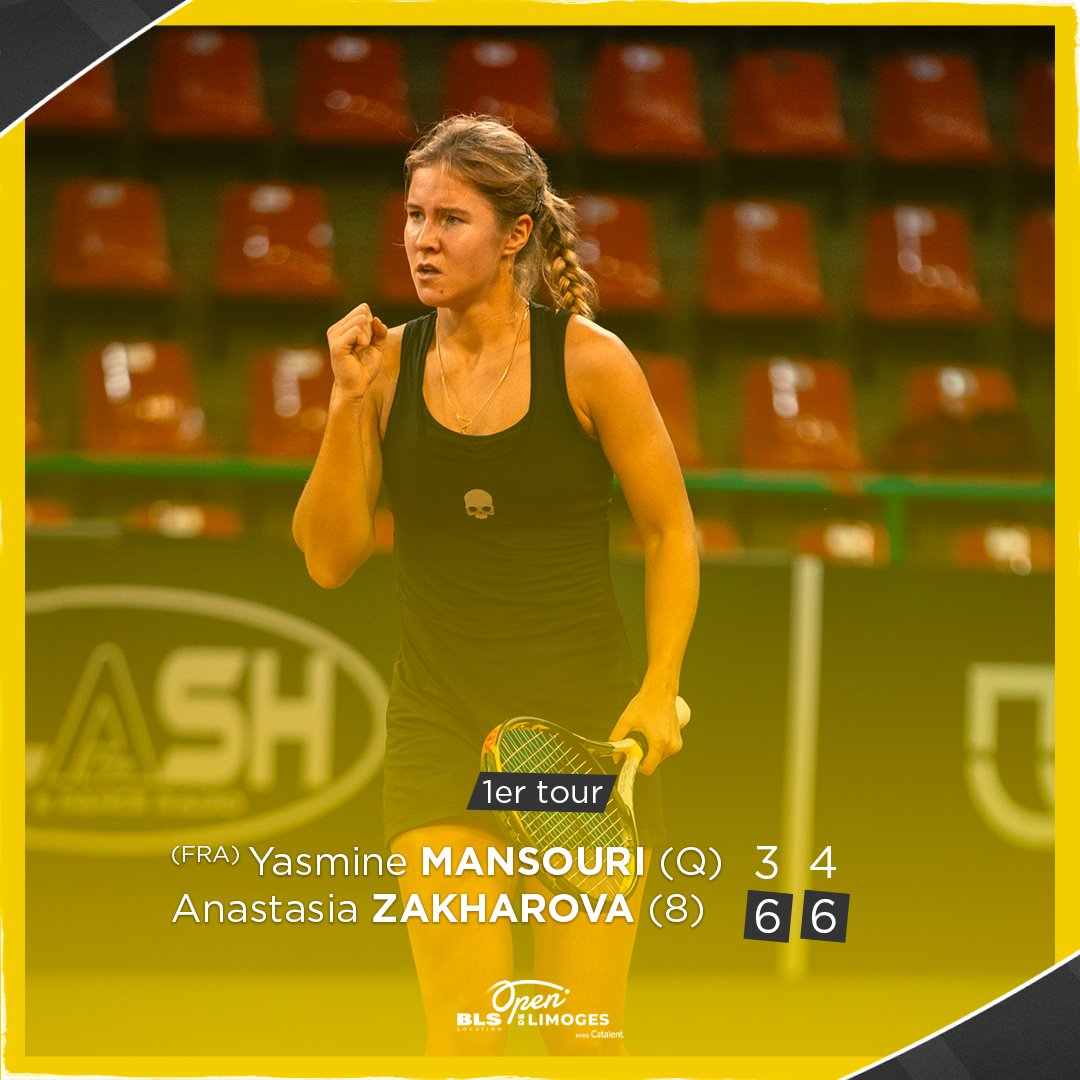 OpenWTALimoges's tweet photo. TABLEAU PRINCIPAL 🎾

Victoire d'Anastasia Zakharova en deux sets contre la française Yasmine Mansouri (3-6/4-6) ! 

#OpenBLSdeLimoges #WTA #WTA125 https://t.co/OBXrqRUv43
