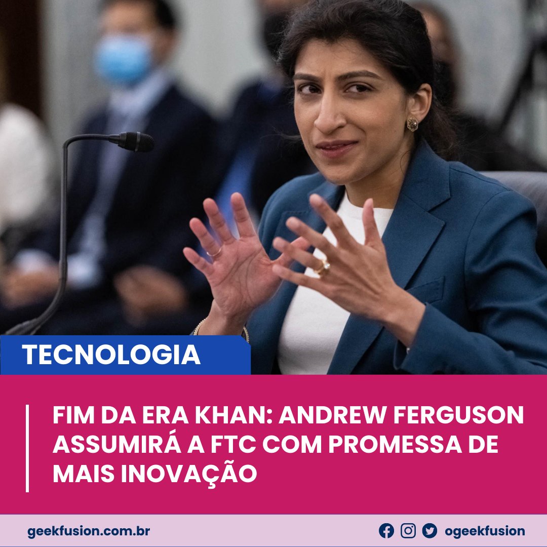 ogamewire's tweet photo. Fim da era Khan: Andrew Ferguson assumirá a FTC com promessa de mais inovação.
#Tecnologia #EUA #FTC #AndrewFerguson #Comércio #Federal #Amazon #Google #Meta #Microsoft
Saiba mais: https://t.co/GXzlhrslSB https://t.co/uI2oht5iLo