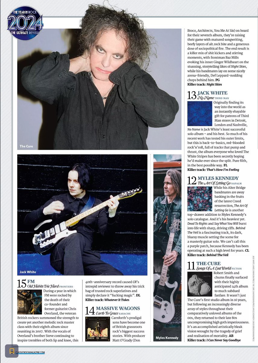FMofficial's tweet photo. Big thanks to @ClassicRockMag - "Old Habits Die Hard" at #15 in their "Albums of 2024"!
What's your favourite song on the album?
#albumsoftheyear #oldhabitsdiehard #classicrock #classicrockmagazine #albumsof2024 https://t.co/YOp0Jc2qxG