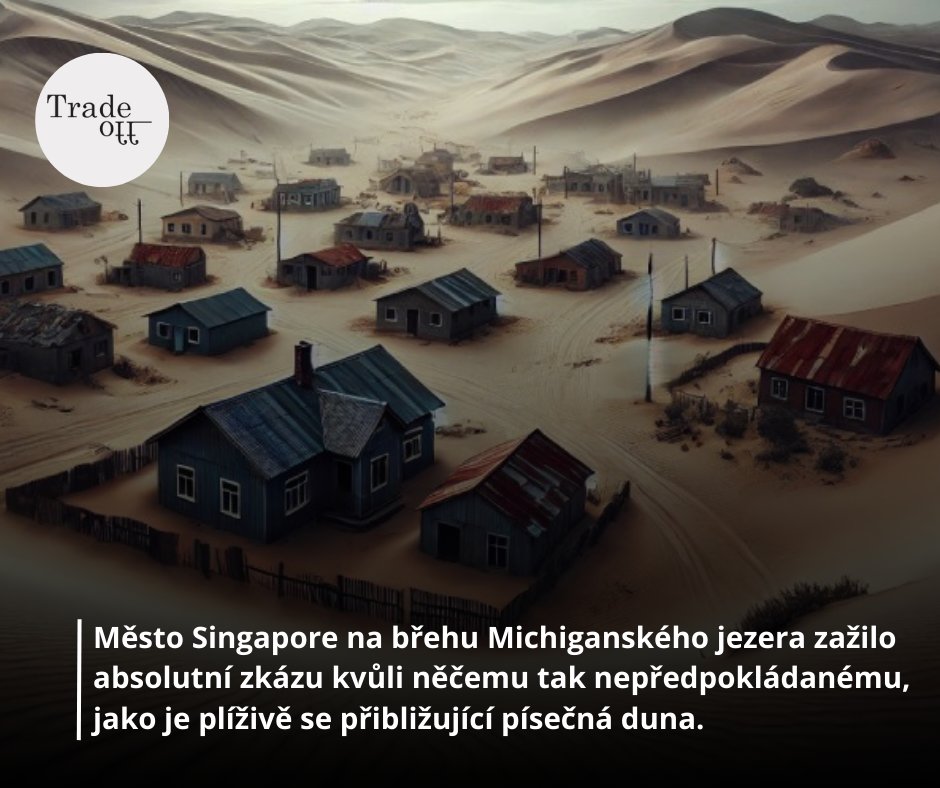 Tradeoffcz's tweet photo. Ve druhém dílu série o třech městech, která byla přivedena ke zkáze „lidskou blbostí", se @JakubZofcak rozepsal o místě, které zavalila písečná duna. Odkaz na článek naleznete v komentářích 👇 https://t.co/A4kdpe7oRD