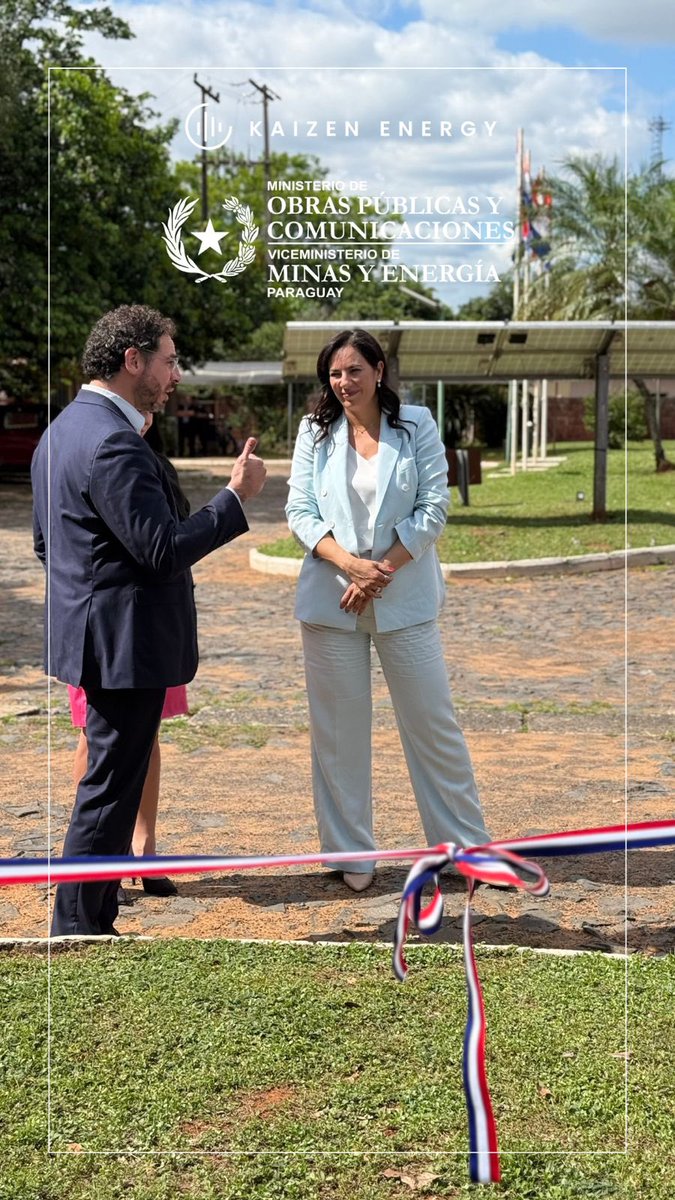 KaizenEnergy's tweet photo. Nos enorgullece haber aportado un sistema de paneles solares al Viceministerio de Minas y Energía del Paraguay con la presencia del Viceministro @MauriBejarano &amp; la Ministra de Obras Públicas y Comunicaciones (MOPC) @clacent 🇵🇾☀️

@mopcparaguay @MEF_Paraguay @PresidenciaPy https://t.co/BD4cuT3n0b