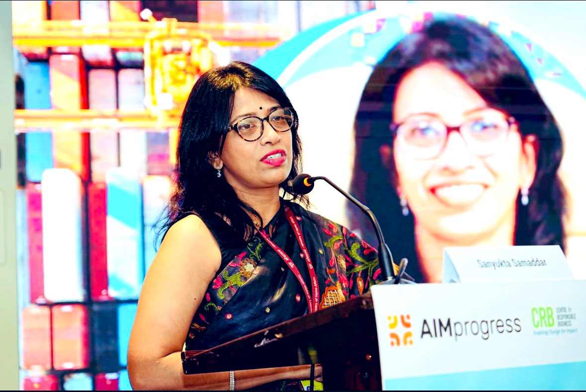 SanyuktaSam1's tweet photo. Delighted to address @Centre4RespBiz 2-day seminar on “Building #Responsible & #Ethical Partnerships in 🇮🇳 #GlobalSupplyChains co-organised with @AIM-Progress, @QuizRR
Forging #partnerships for innovative solutions for #SDG outcomes & strengthening #India's position in #GVCs https://t.co/jKyNPW81iI