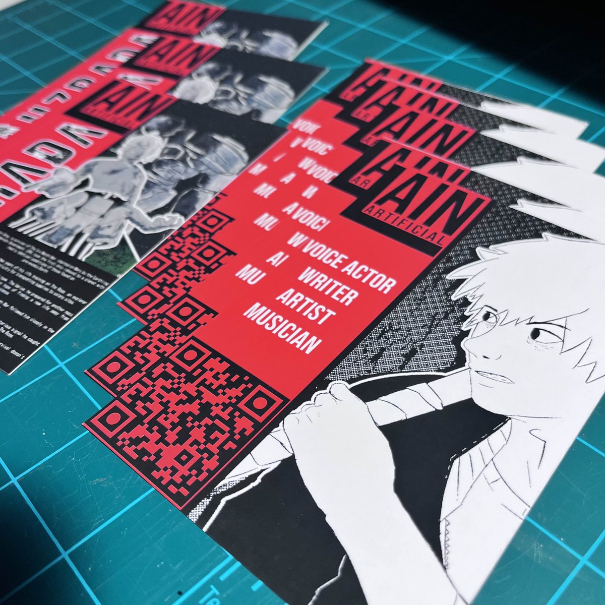 Since <a href="/VulcanMagus/">Vulcan Magus NIGHTWINDSELLSWORD.BSKY.SOCIAL</a> is selling some FANTASTIC art they made for my novel Ahzrada, they printed out some flyers (that I designed) of my work to hand to people with the Ahzrada prints. 

We had this idea for a while~

Each flyer has a QR code that links to the preview chapters~