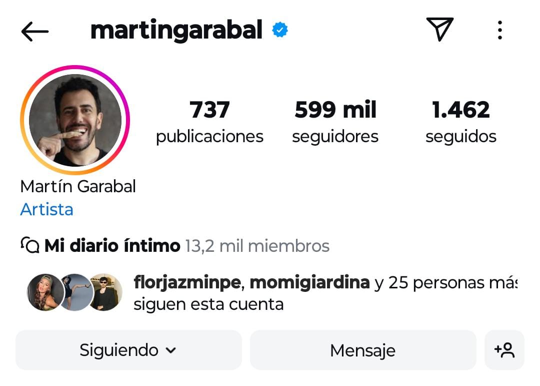 Con la linda noticia de ayer Martín subiendo seguidores 🤙🏻 #nadiedicenada