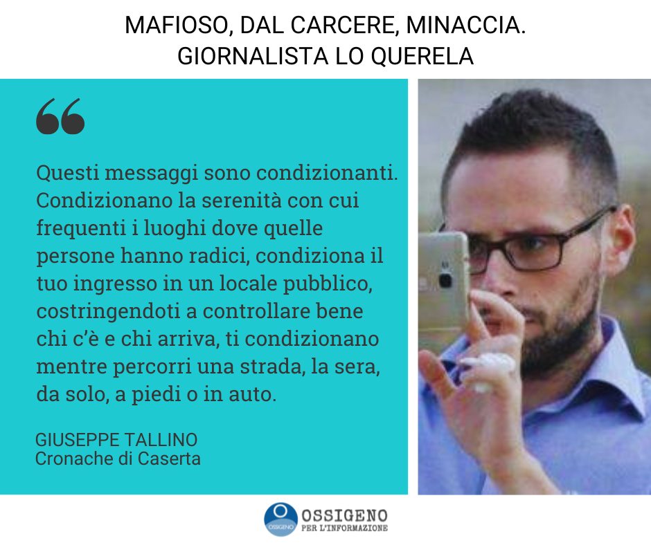 ossigenoinfo's tweet photo. #Osservatorio #giornalistiminacciati #SportelloLegale
Giuseppe Tallino è nella Tabella dei minacciati dal 2018. Dopo le minacce del mafioso Augusto La Torre, ha deciso di denunciarlo per diffamazione. Ossigeno gli ha offerto sostegno e un contributo: https://t.co/iwwukIZWgB https://t.co/4E5Ea72c6C
