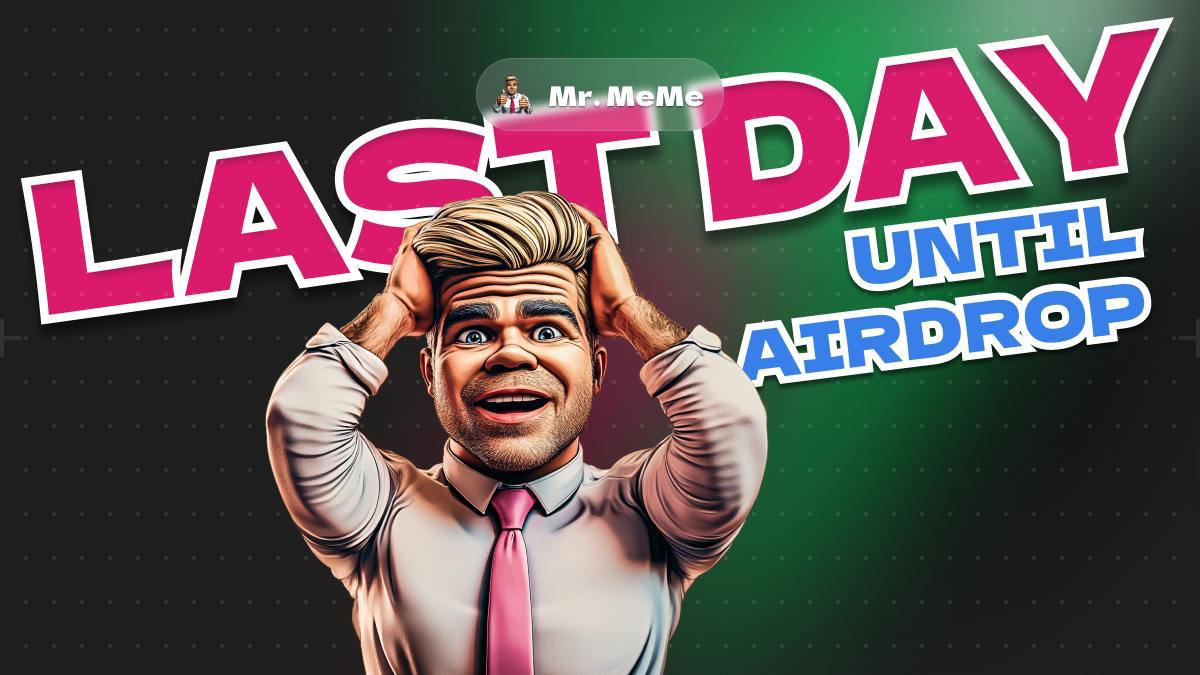 mrmeme_fun's tweet photo. 🍾 Mr. MeMe ($MMM) Airdrop is dropping tomorrow! 🍾🍾
🔥 Want to make sure you don’t miss out? Here’s what you need to do:

Today’s your last chance to rack up max points before the Airdrop hits! 🤗🏄

1. Link your wallet in the Mr. MeMe mini app—no wallet, no Airdrop. Simple as that.
2. Load up on Mr. MeMe tokens ($MMM) and meme coins to supercharge your farming. The more points you stack, the fatter your Airdrop. 💸
3. Invite as many friends as you can with your referral link. Each one boosts your farming by +1–5%.
4. Complete every quest in the Airdrop section to level up your rewards.

STAY ACTIVE, AND SECURE THAT JUICY AIRDROP! 💸🔥

📱 Start Playing: https://t.co/7ou30IHahf
💎 Buy Mr. MeMe token ($MMM): https://t.co/zYX2r5RM1T
💡 Guides: https://t.co/vosvl7OiGC