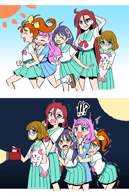 昼と夜で左右が入れ替わるトロピカる部 
