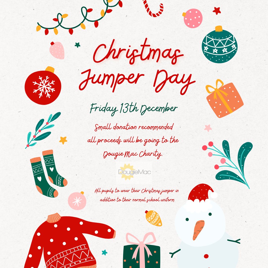 Get those Christmas jumpers ready for Friday. We can't wait to see you all looking festive!