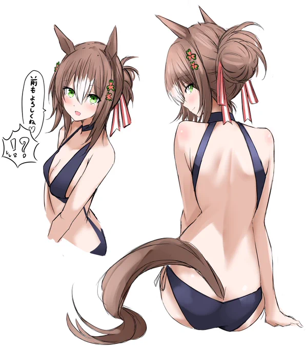 #今年も残りわずかなので今年一番伸びた絵を貼る水着殿下でした! 