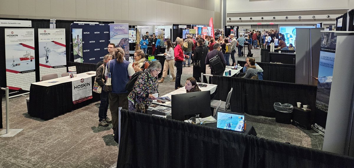 Day 2 at <a href="/ArcticNet/">ArcticNet</a> #AC2024.  Many examples of Local &amp; Indigenous driven research becoming Regionally Relevant National Scope projects. EO &amp; geomatics needs abound. Range of interest in our fugitive dust research is humbling. Continuous Communication is key. #EO4CE #NRCanSci