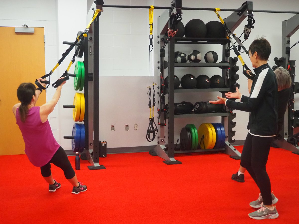 jcc_gnh's tweet photo. Personal Trainer Pam H. in action at the Jess Ciola Functional Training Suite! 😁💪 A great space for workouts and reaching your fitness goals. Come check out the new space! https://t.co/MkfZNK9lio